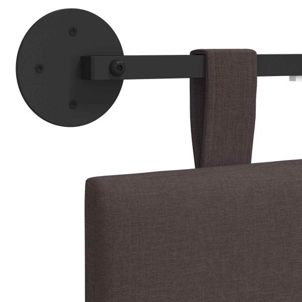 Hängendes Kopfteil Mit LED Licht Dunkelbraun Stoff