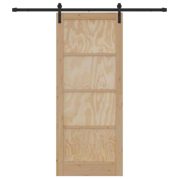 Schiebetür 86 x 211 cm Massives Kiefernholz