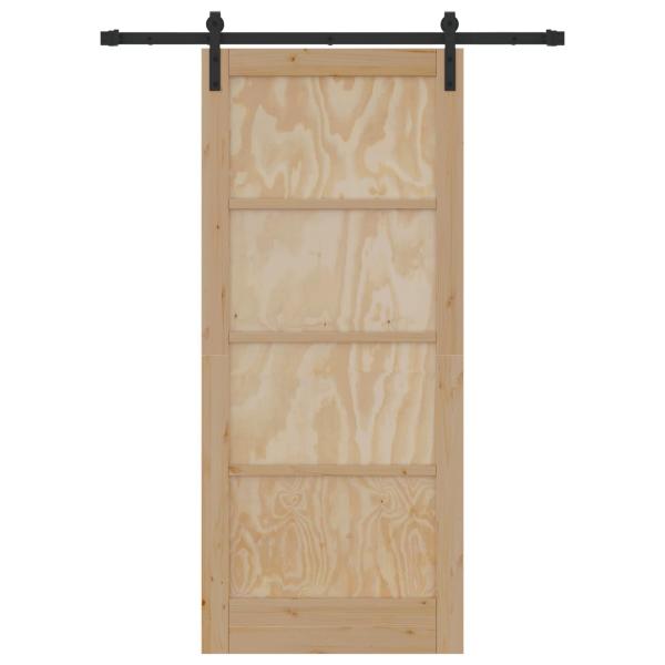 Schiebetür Natur 86 x 198,5 cm Massives Kiefernholz