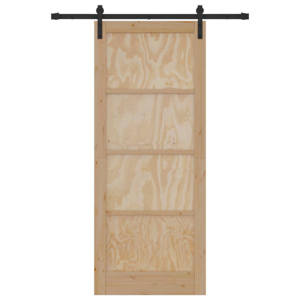 Schiebetür Natur 86 x 211 cm Massives Kiefernholz