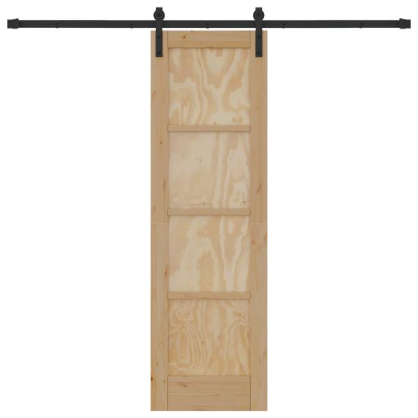 Schiebetür Natur 61 x 198,5 cm Massives Kiefernholz