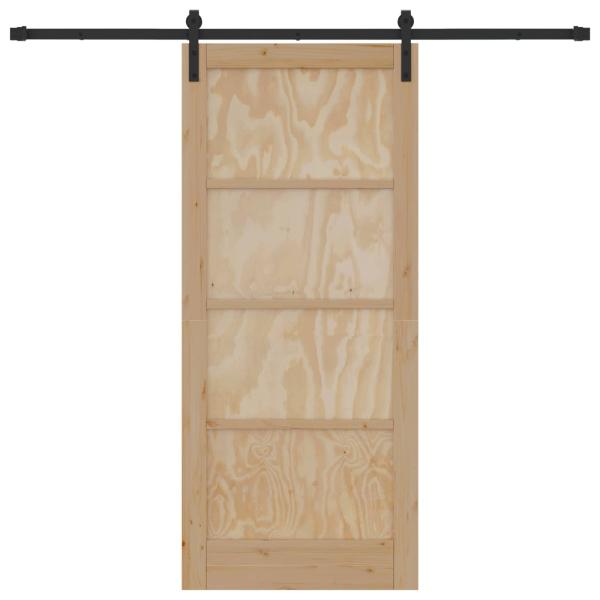 Schiebetür Natur 86 x 198,5 cm Massives Kiefernholz