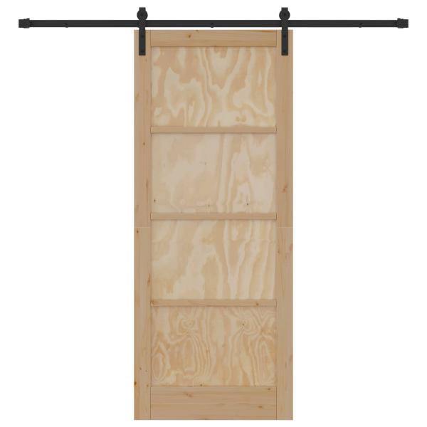 Schiebetür Natur 86 x 211 cm Massives Kiefernholz