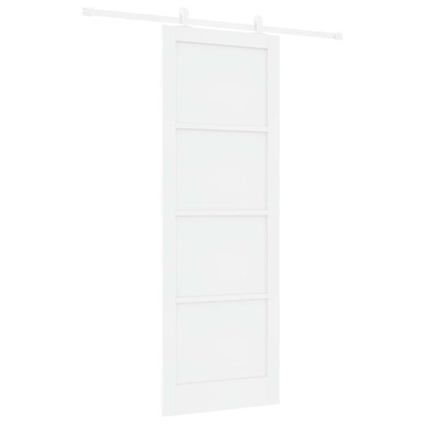 Schiebetür Weiß 83 x 232 cm Massives Kiefernholz