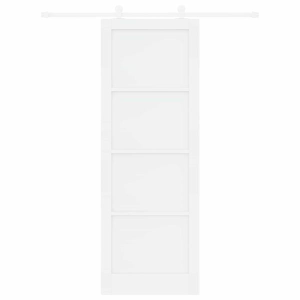 Schiebetür Weiß 83 x 232 cm Massives Kiefernholz
