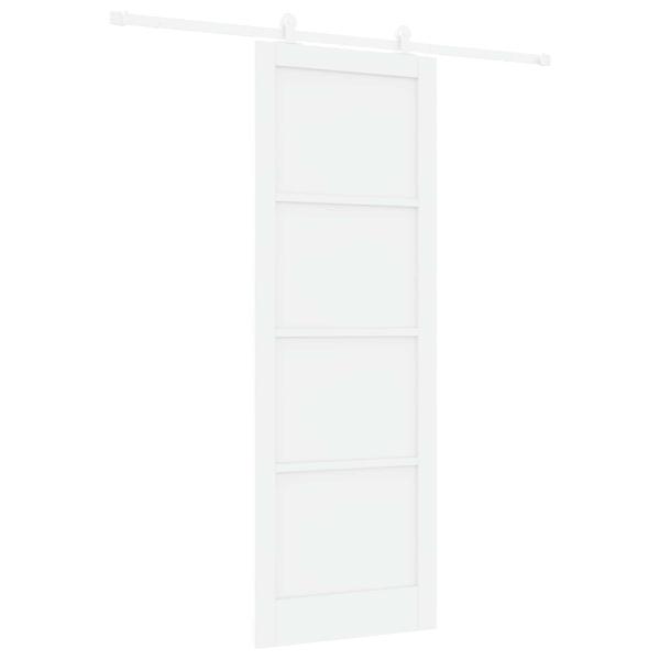 Schiebetür Weiß 83 x 232 cm Massives Kiefernholz