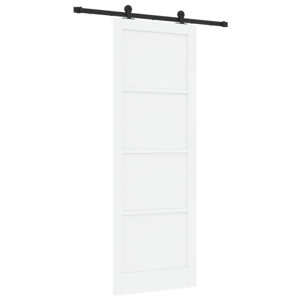 Schiebetür ORKDAL 83 x 232 cm Massives Kiefernholz Weiß