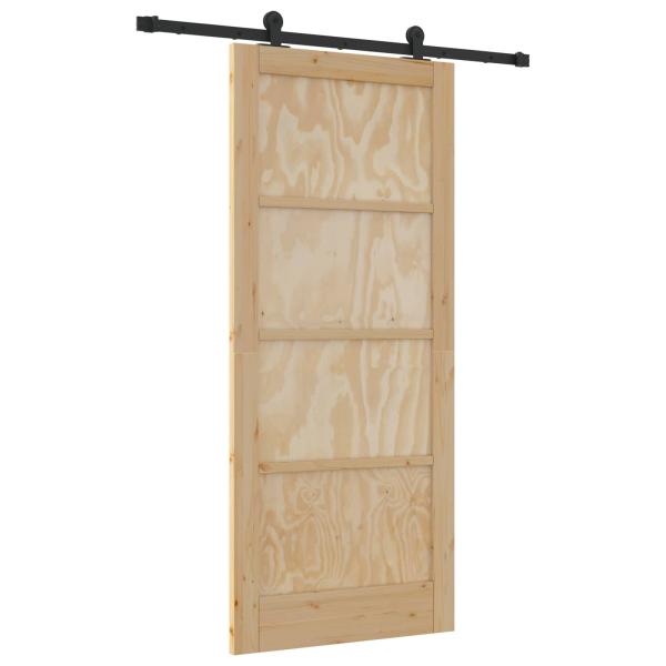 Schiebetür ORKDAL 86 x 198,5 cm Massives Kiefernholz Natur