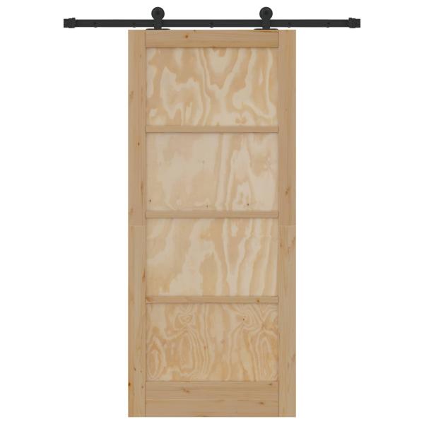Schiebetür ORKDAL 86 x 198,5 cm Massives Kiefernholz Natur