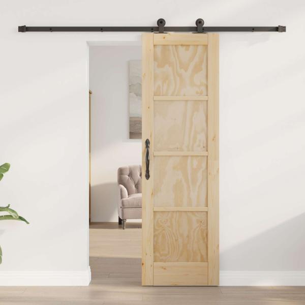 Schiebetür ORKDAL 61 x 198,5 cm Massives Kiefernholz Natur