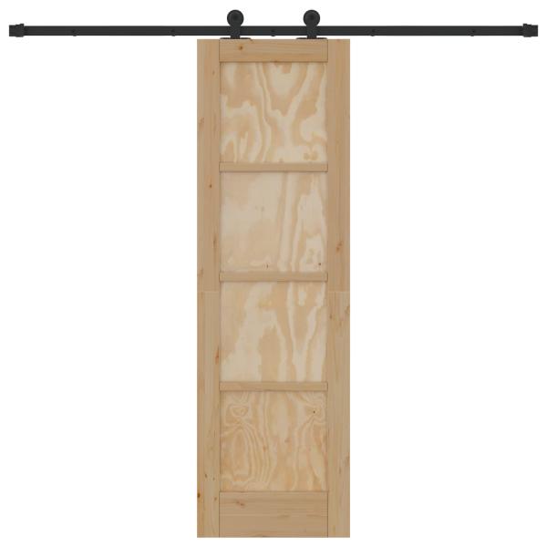 Schiebetür ORKDAL 61 x 198,5 cm Massives Kiefernholz Natur