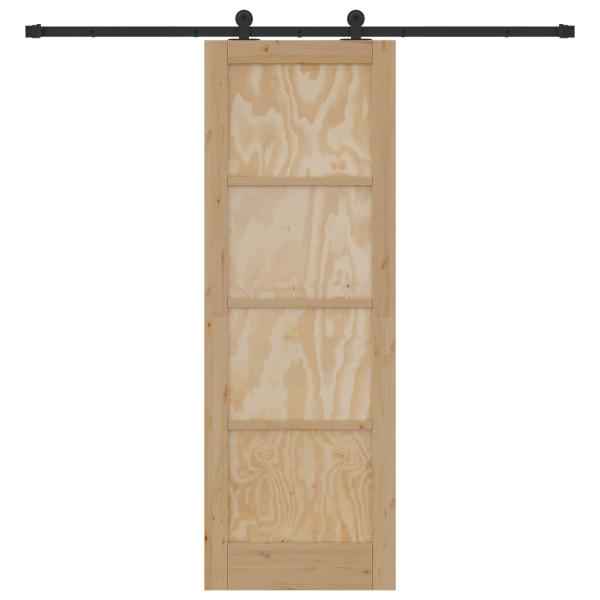Schiebetür ORKDAL 73,5 x 211 cm Massives Kiefernholz Natur