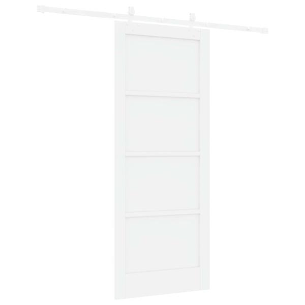 Schiebetür Weiß 83 x 202 cm Massives Kiefernholz