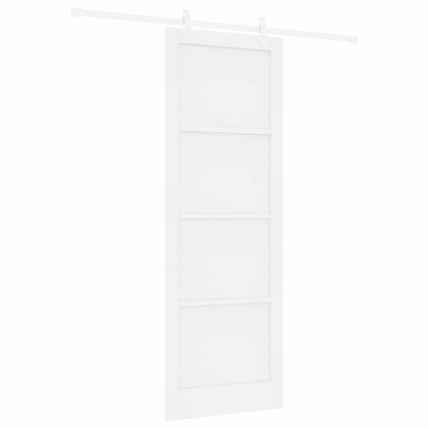 Schiebetür Weiß 83 x 232 cm Massives Kiefernholz