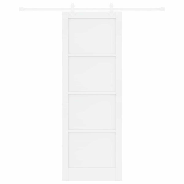 Schiebetür Weiß 83 x 232 cm Massives Kiefernholz