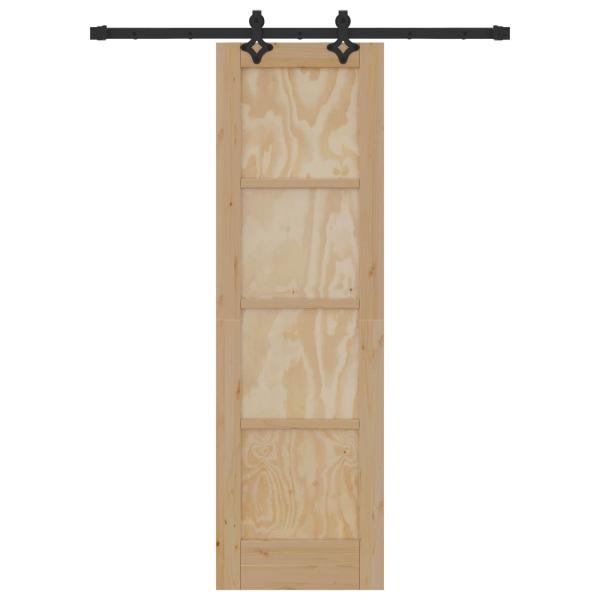 Schiebetür ORKDAL 61 x 198,5 cm Massives Kiefernholz Natur