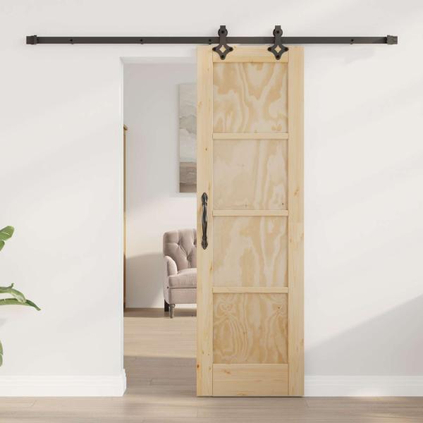 Schiebetür ORKDAL 61 x 198,5 cm Massives Kiefernholz Natur