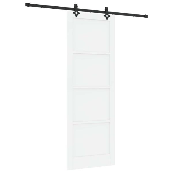 Schiebetür ORKDAL Weiß 83 x 232 cm Massives Kiefernholz