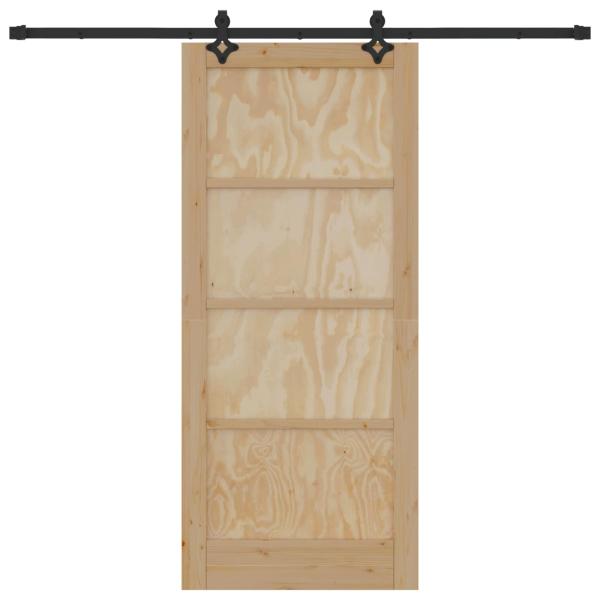 Schiebetür ORKDAL 86 x 198,5 cm Massives Kiefernholz Natur