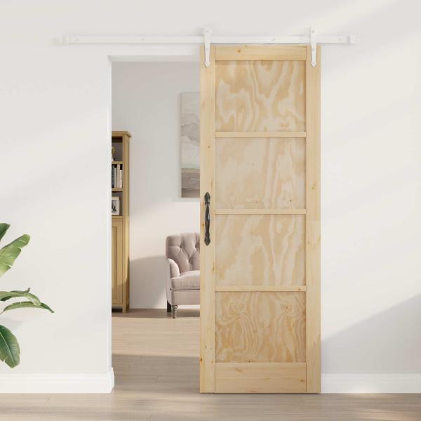 Schiebetür ORKDAL 73,5 x 211 cm Massives Kiefernholz