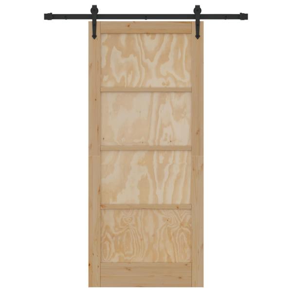 Schiebetür ORKDAL 86 x 198,5 cm Massives Kiefernholz Natur