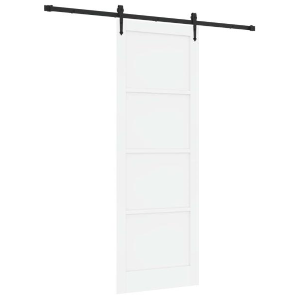 Schiebetür ORKDAL 83 x 232 cm Massives Kiefernholz Weiß