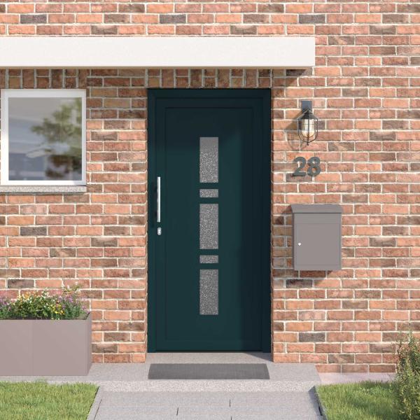ARDEBO.de - Vordertür 98 x 208 cm PVC Anthrazit