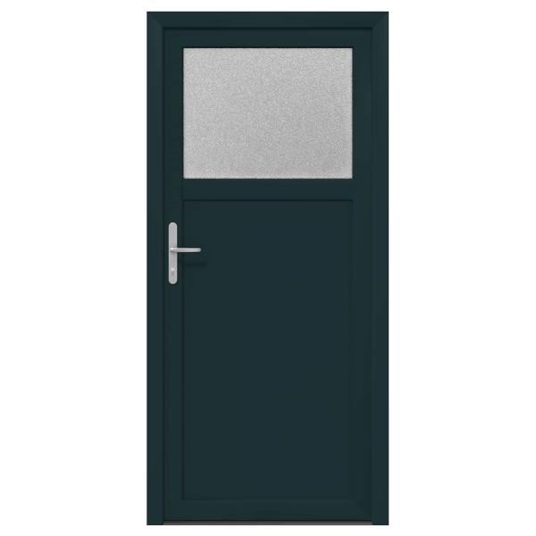 Seiteneingangstür 98 x 198 cm PVC Anthrazit