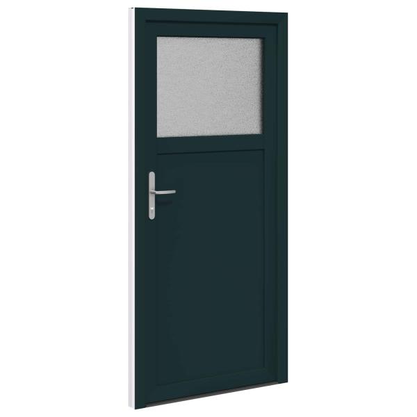 Seiteneingangstür 98 x 198 cm PVC Anthrazit