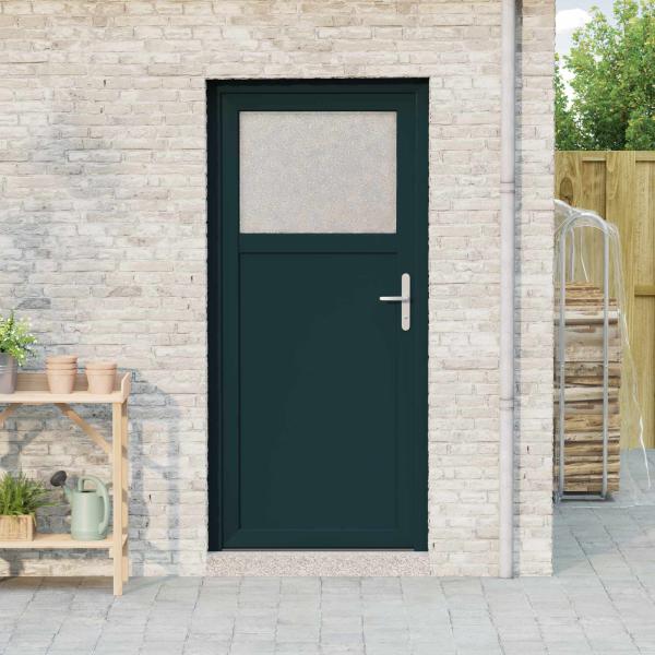 ARDEBO.de - Seiteneingangstür 98 x 198 cm PVC Anthrazit