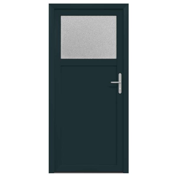 Seiteneingangstür 98 x 198 cm PVC Anthrazit