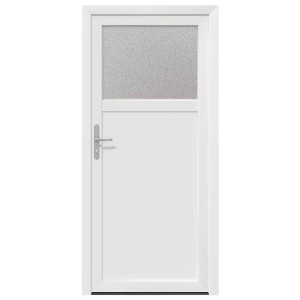 Seiteneingangstür 88 x 198 cm PVC Weiß