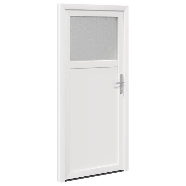 Seiteneingangstür 98 x 198 cm PVC Weiß