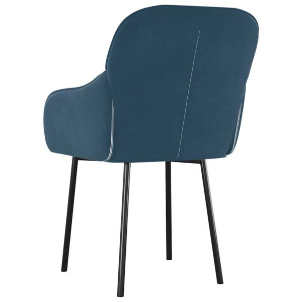 Esszimmerstühle 2 Stk. Blau Samt