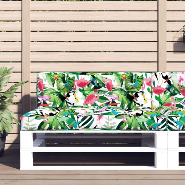 Palettenkissen Mehrfarbig 120x40x12 cm Stoff