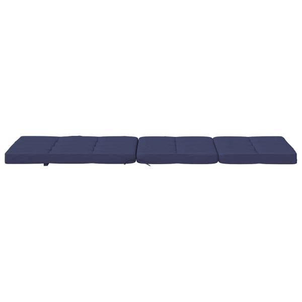 Kissen für draußen 2 Stk. Stoff Marineblau 180 x 55 x 7 cm