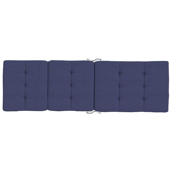 Kissen für draußen 2 Stk. Stoff Marineblau 180 x 55 x 7 cm