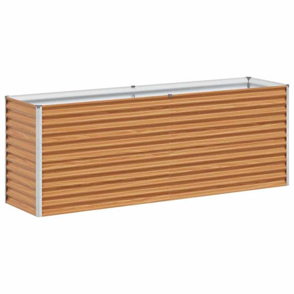 Hochbeet Hellbraun 195 x 50 x 68 cm Verzinkter Stahl
