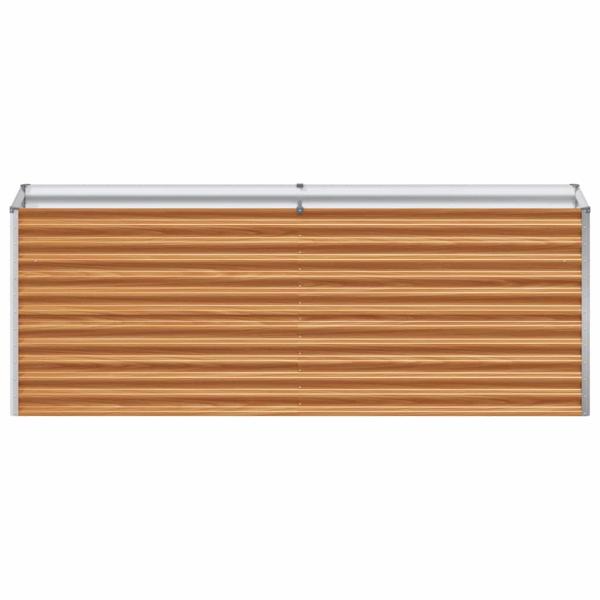 Hochbeet Hellbraun 195 x 50 x 68 cm Verzinkter Stahl