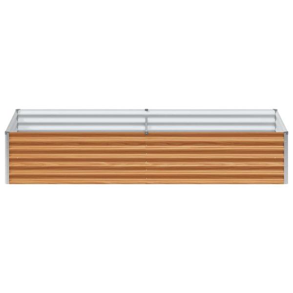 Hochbeet Hellbraun 195 x 100 x 36 cm Verzinkter Stahl