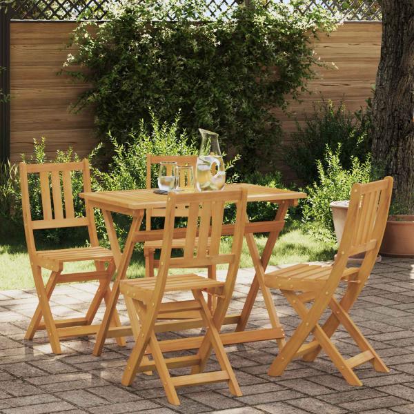 ARDEBO.de - Außen Bistro-Stühle Natur Massivholz Akazie