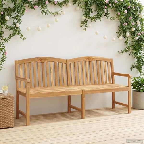 ARDEBO.de - Handgefertigte Rosenbank 150 x 60 x 90 cm Massivholz Teak Natur