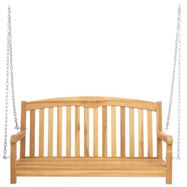 Schaukelbank Rose 114 x 61 x 61,5 cm Massivholz Teak Natur