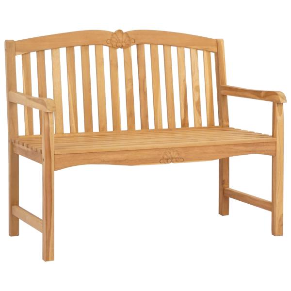 Handgeschnitzte Bank mit Muschel-Design 114 x 60 x 95 cm