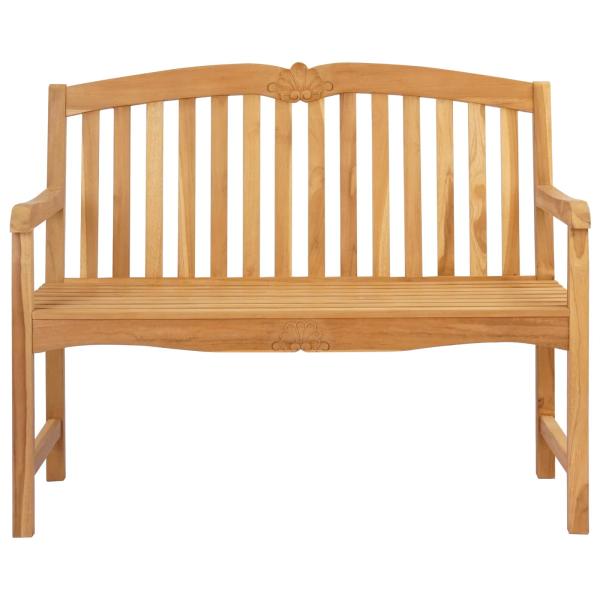 Handgeschnitzte Bank mit Muschel-Design 114 x 60 x 95 cm