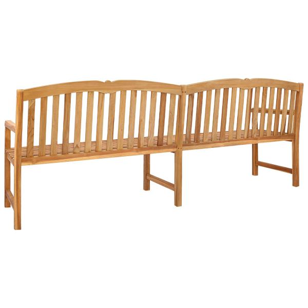 Handgeschnitzte Muschel-Bank 228 x 61 x 94,5 cm Massivholz Teak