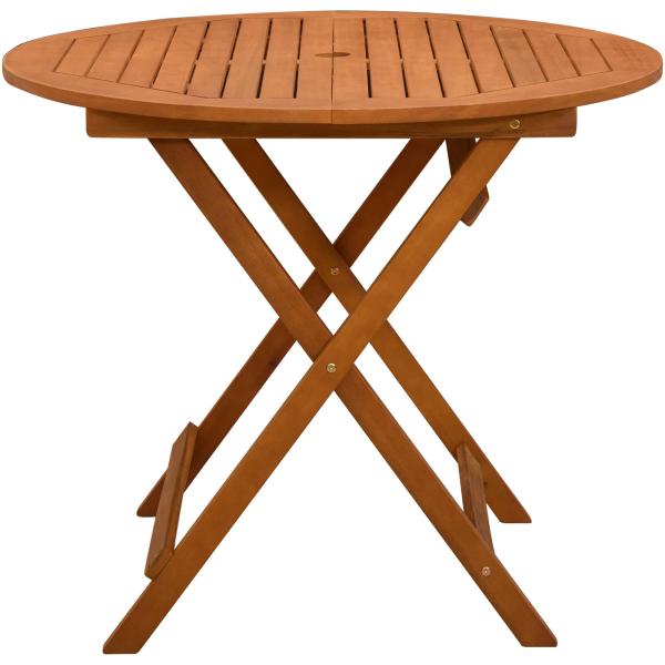 Klappbarer Gartentisch Braun Ø 90 x 75 cm