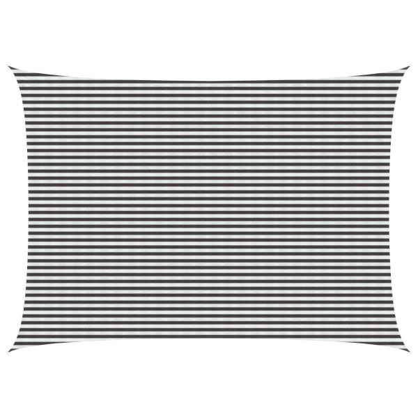 ARDEBO.de - Sonnensegel 5 x 6 m HDPE Rechteckig Anthrazit und Weiß