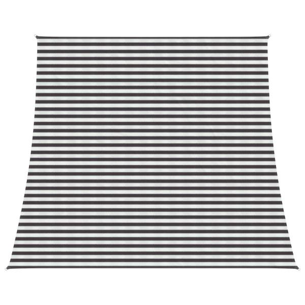 ARDEBO.de - Sonnensegel 4 / 5 x 4 m HDPE Rechteckig Anthrazit und Weiß