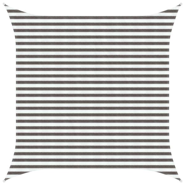 ARDEBO.de - Sonnensegel Hellgrau und Weiß 3,6 x 3,6 m HDPE